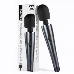 Wand Massager Relyme USB Silicone Black de Tardenoche | VibraZon