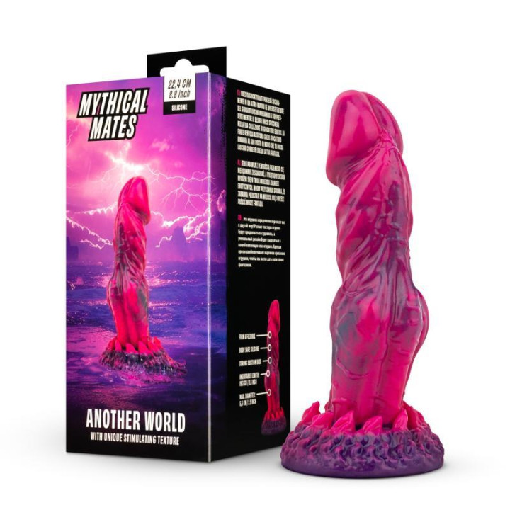 Dildo Another World Rosa y Púrpura 22.4 cm - 8.8 de Mythical Mates | VibraZon