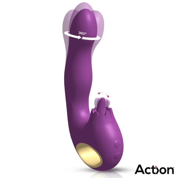 Toka Vibrador con Oscilación 360º y Lengua Estimuladora de Action