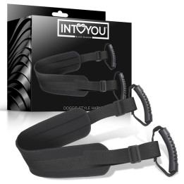 Arnés Doggie Style Cuero Vegano de Intoyou Black Shadow | VibraZon