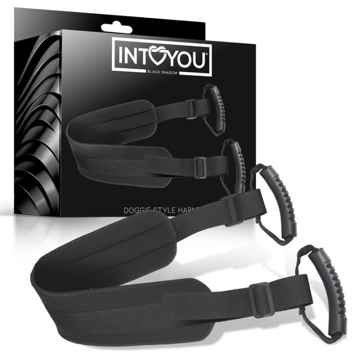 Arnés Doggie Style Cuero Vegano de Intoyou Black Shadow | VibraZon