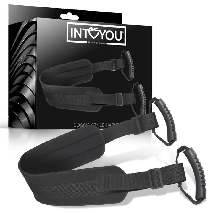 Arnés Doggie Style Cuero Vegano de Intoyou Black Shadow