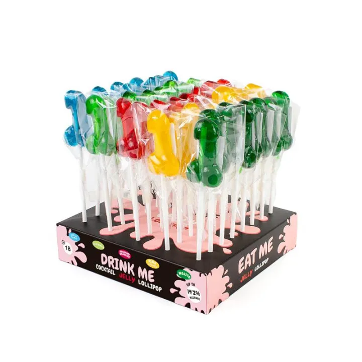 Expositor Piruletas Pene Sabores con Alcohol 40 uds de Secret Play