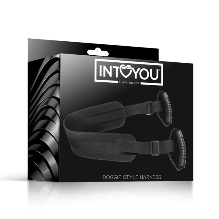 Arnés Doggie Style Cuero Vegano de Intoyou Black Shadow