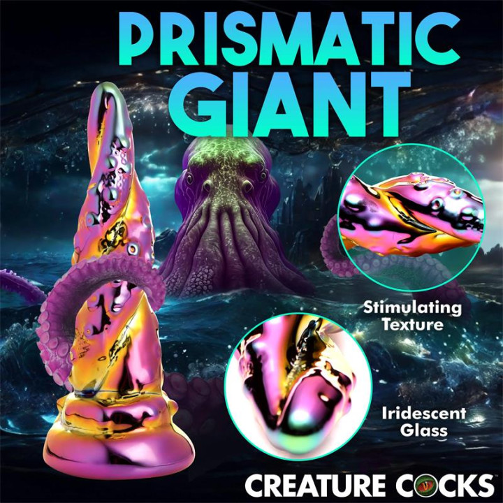 Dildo de Vidrio borosilicato Enchanting Rainbow de Creature Cocks | VibraZon