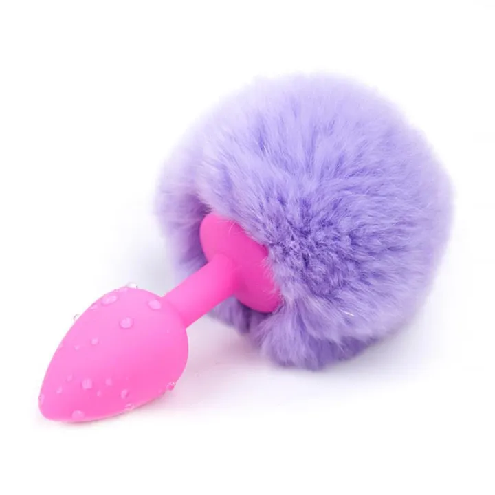 Plug Anal con Pompón Púrpura Claro Talla S de Afterdark
