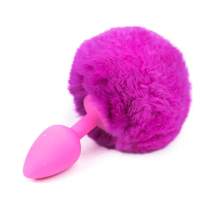 Plug Anal con Pompón Púrpura Talla S de Afterdark