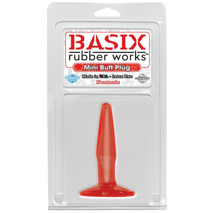 Mini Plug Anal Rojo de Basix Rubber Works | VibraZon