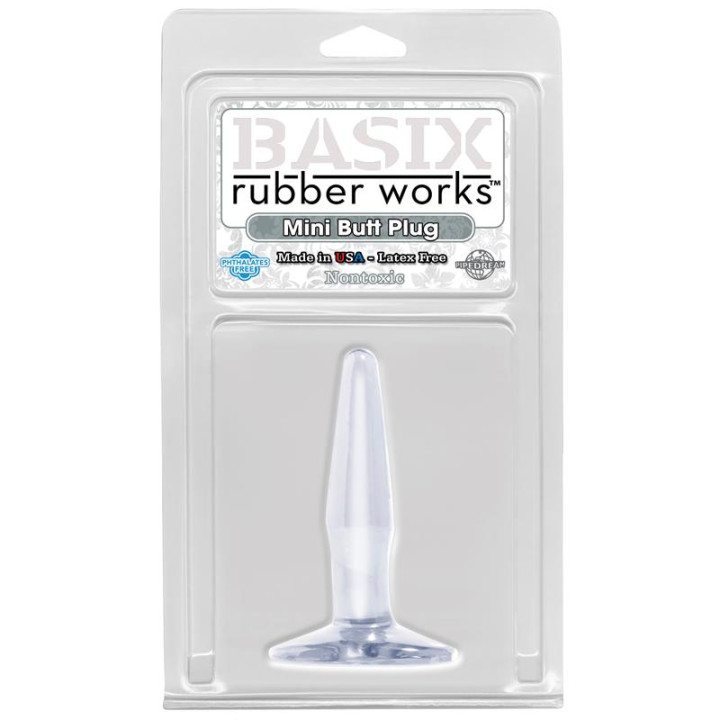 Mini Plug Anal Transparente de Basix Rubber Works | VibraZon