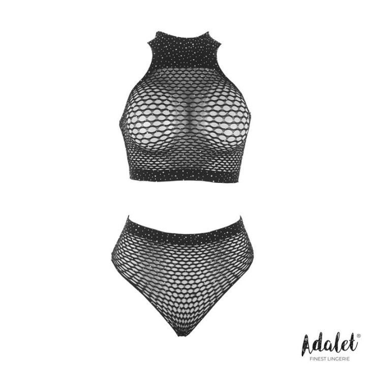 Marga Set Top y Braguitas Rejilla de Adalet Lingerie | VibraZon