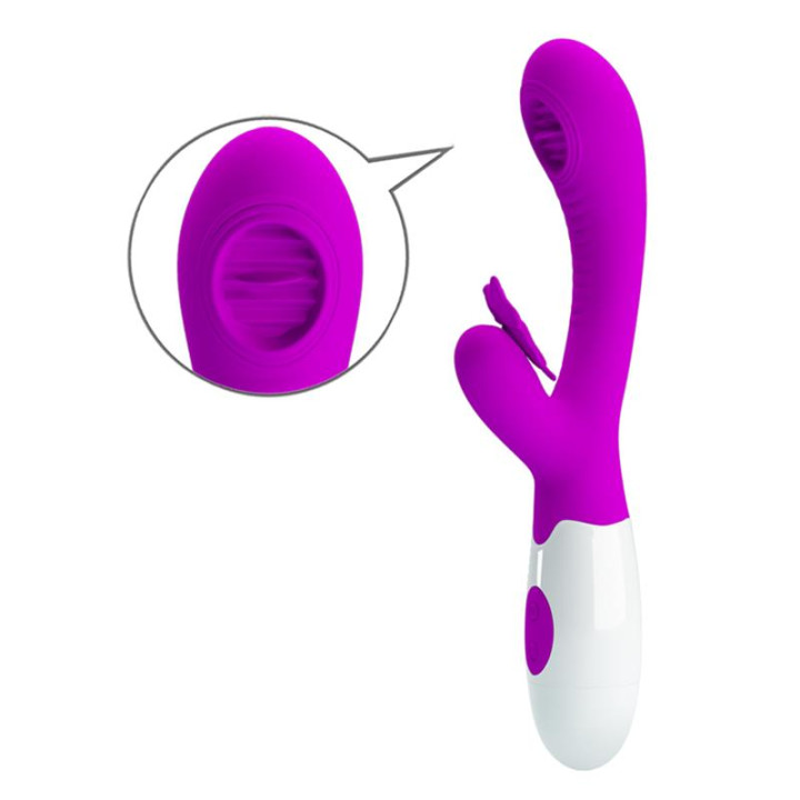 Moth Vibrador con Lengua Tickling de Prettylove | VibraZon