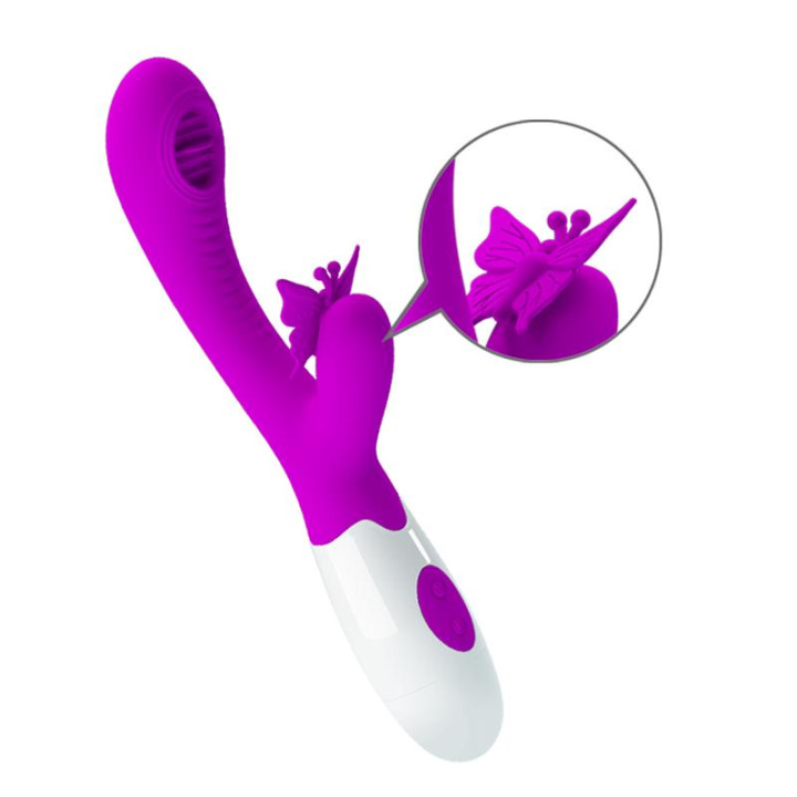 Moth Vibrador con Lengua Tickling de Prettylove | VibraZon