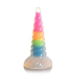 Dildo Luminiscente Rainbow Brilla en la Oscuridad de Creature Cocks | VibraZon