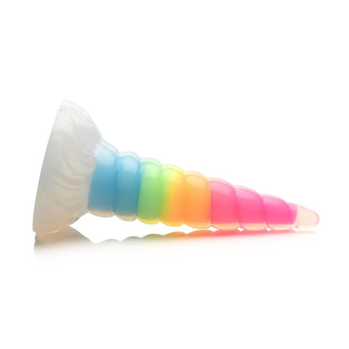 Dildo Luminiscente Rainbow Brilla en la Oscuridad de Creature Cocks | VibraZon