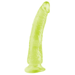 Dildo Slim 17,78 cm Brilla en la Oscuridad de Basix Rubber Works | VibraZon