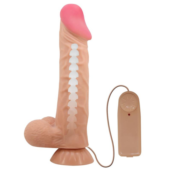 Dildo Realista Doble Densidad Piel Deslizante Retractil 24 cm de Baile | VibraZon
