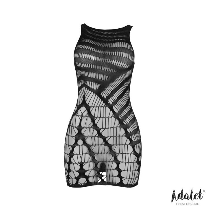 Ilona Bodystocking de Rejilla Patrón Vertical de Adalet Lingerie | VibraZon
