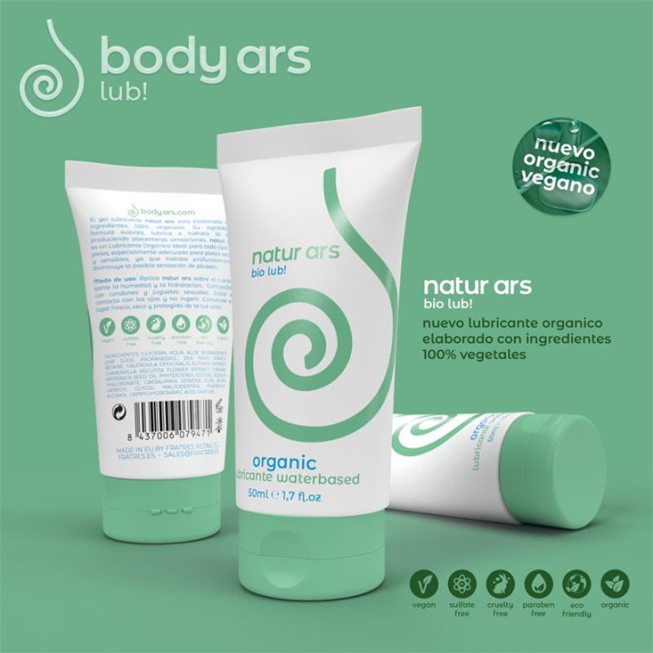 Lubricante Orgánico Vegano 50 ml de Body Ars | VibraZon