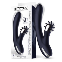 Navyspace Vibrador con Lenguas Rotadoras Azul de Intoyou | VibraZon