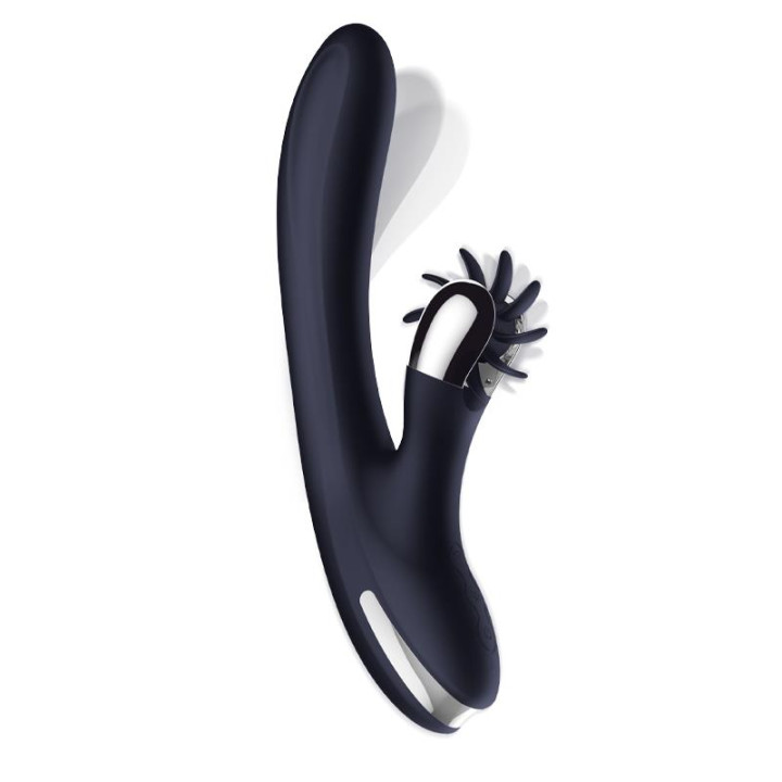 Darkspace Vibrador con Lenguas Rotadora y Movimiento Finger Azul de Intoyou | VibraZon