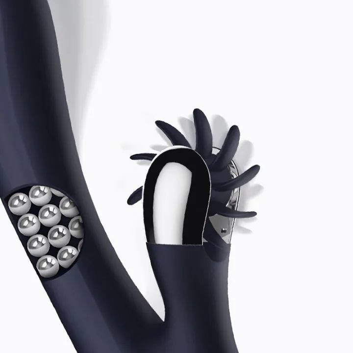 Royalspace Vibrador con Lenguas Estimuladoras y Bolas Internas 360º Azul de Intoyou