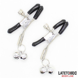 Pinzas para Pezones con Cascabeles de Latetobed Bdsm Line | VibraZon