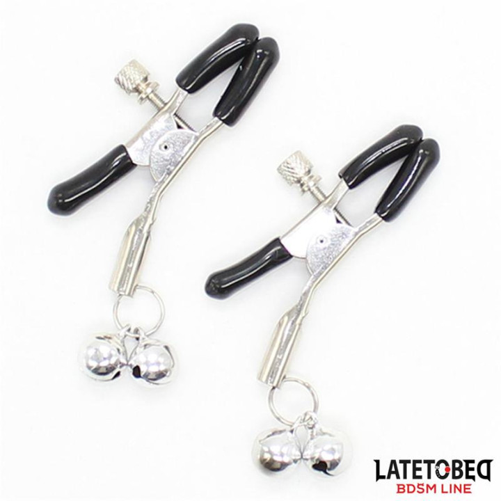 Pinzas para Pezones con Cascabeles de Latetobed Bdsm Line | VibraZon