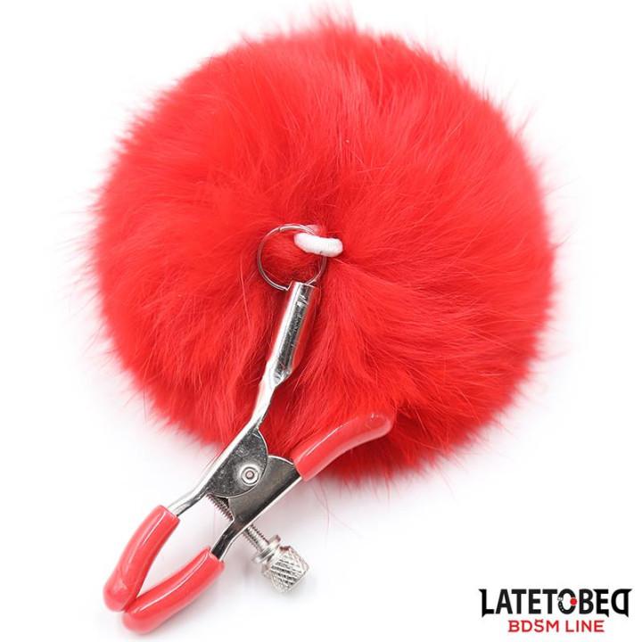Pinzas para Pezones Ajustables con Pompón de Latetobed Bdsm Line | VibraZon