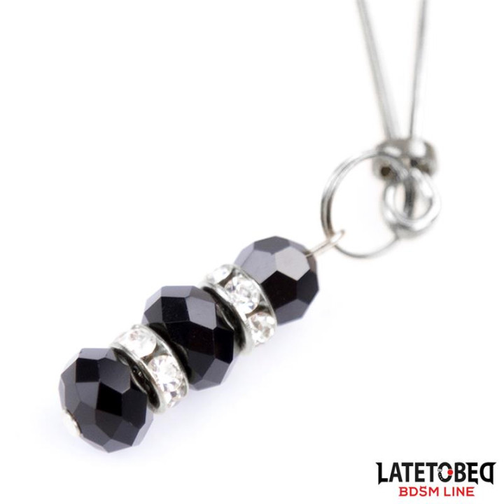 Pinzas para Pezones con Borlas de Cristal de Latetobed Bdsm Line | VibraZon