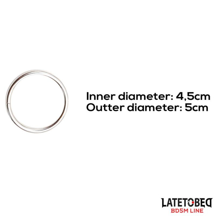 Anillo de Metal Diám. int. 4 cm Diám. ext. 4.8 cm de Latetobed Bdsm Line | VibraZon