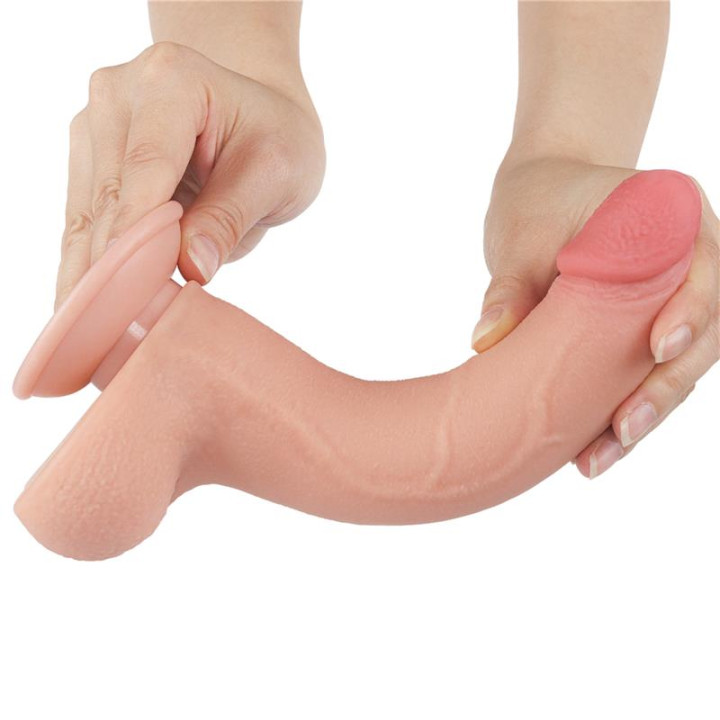 Dildo Dual Density Piel Deslizante Retractil 8.5 de Lovetoy | VibraZon
