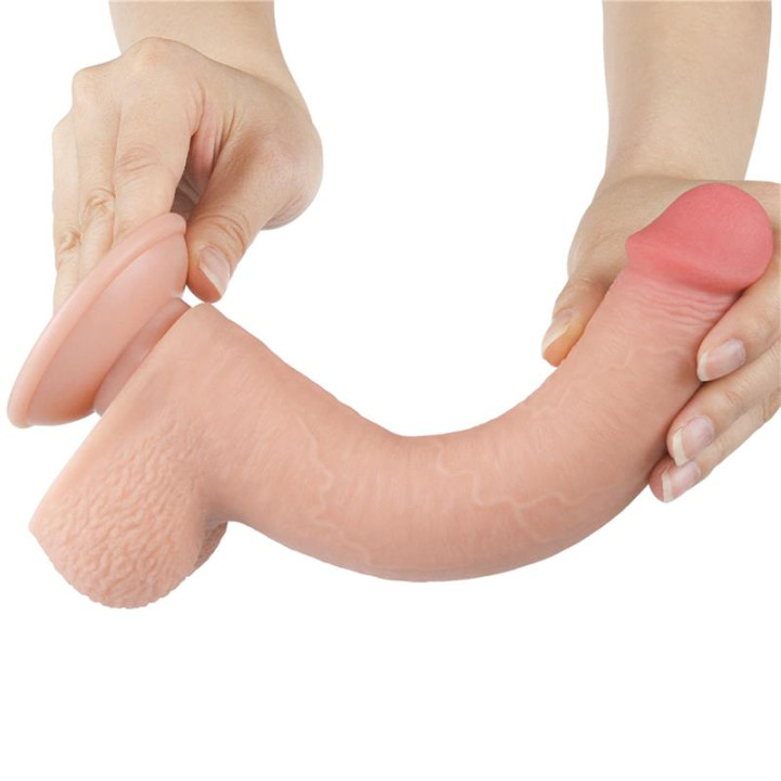 Dildo Dual Density Piel Deslizante Retractil 9 de Lovetoy | VibraZon