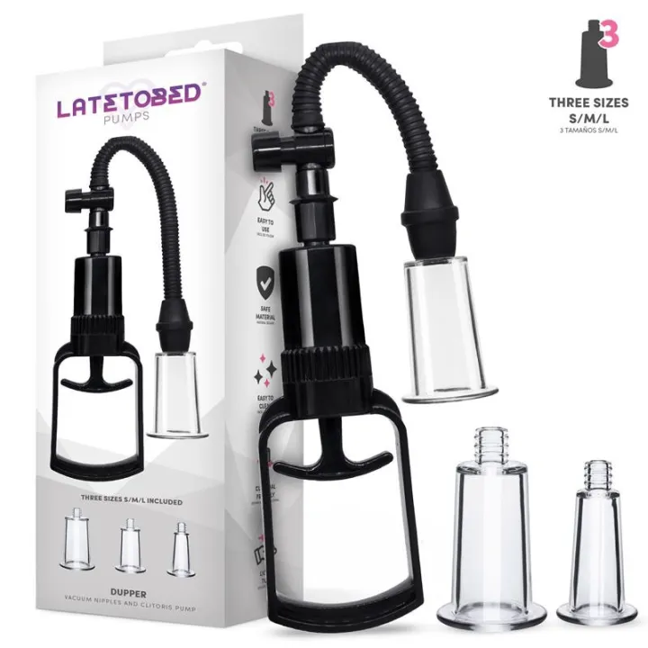 Dupper Bomba Manual para Vagina y Pezones 3 Copas de Latetobed