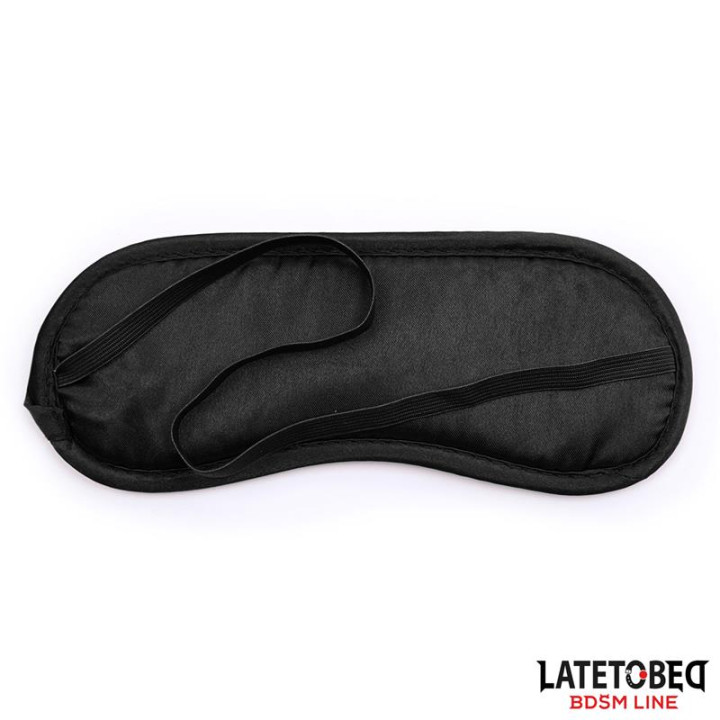 Set de 3 Piezas Antifaz, Esposas y Plumas Negro de Latetobed Bdsm Line | VibraZon