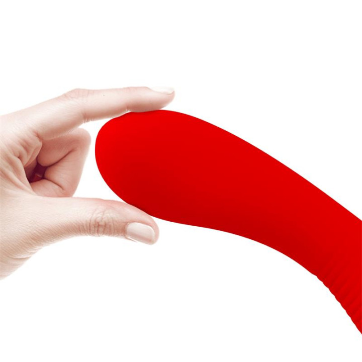 Prescott Vibrasor USB Silicona Rojo de Prettylove | VibraZon