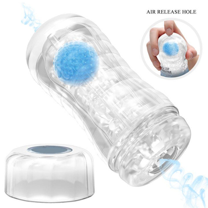 Planet Ball-Rolling Masturbador Azul de Prettylove | VibraZon