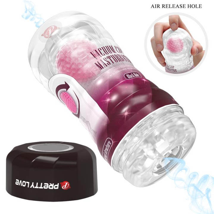 Black Hole Ball-Rolling Masturbador Rosa de Prettylove | VibraZon
