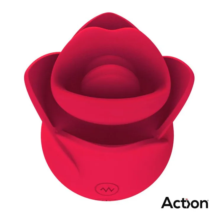 Meryl Estimulador Vibrador de Rosa con Lengua 2 Motores de Action