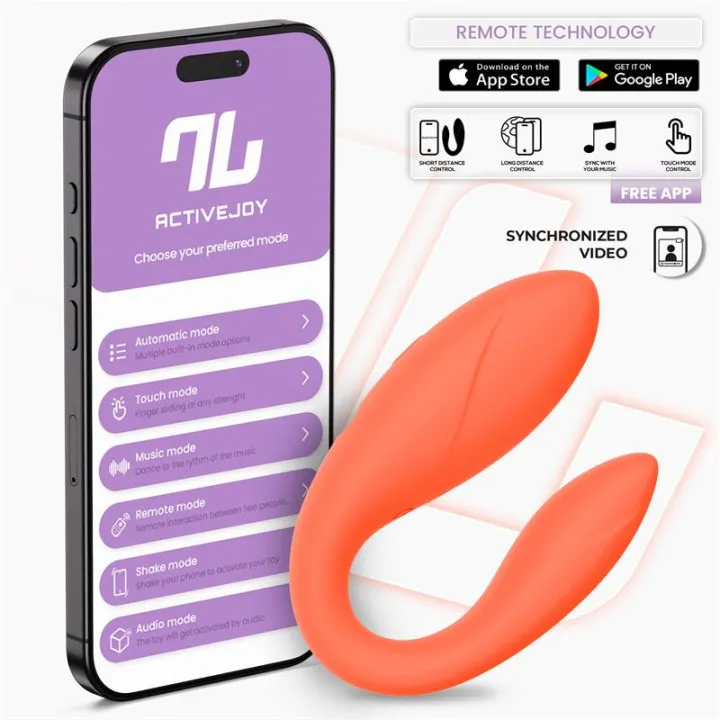 Juguete para Parejas con APP Flexible Salmon de Intoyou App Series