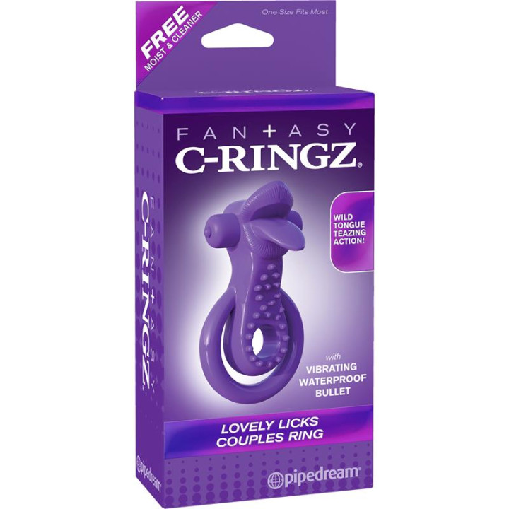 Fantasy C-Ringz Anillo para Parejas Lovely Licks Púrpura | VibraZon