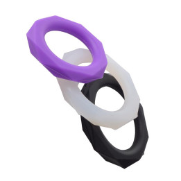 Fantasy C-Ringz Kit de 3 Anillos de Silicona Púrpura | VibraZon
