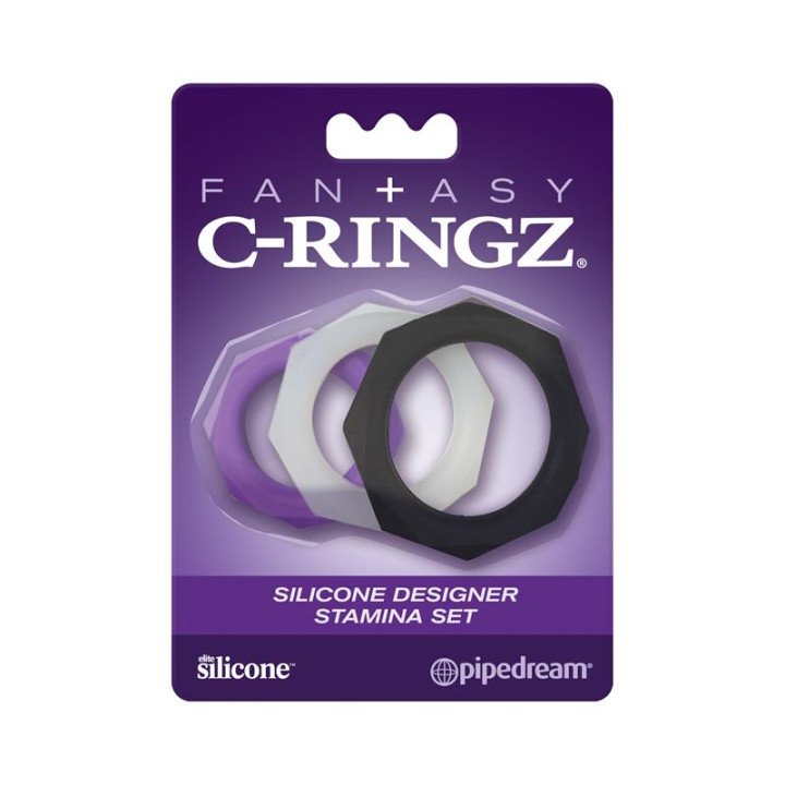Fantasy C-Ringz Kit de 3 Anillos de Silicona Púrpura | VibraZon