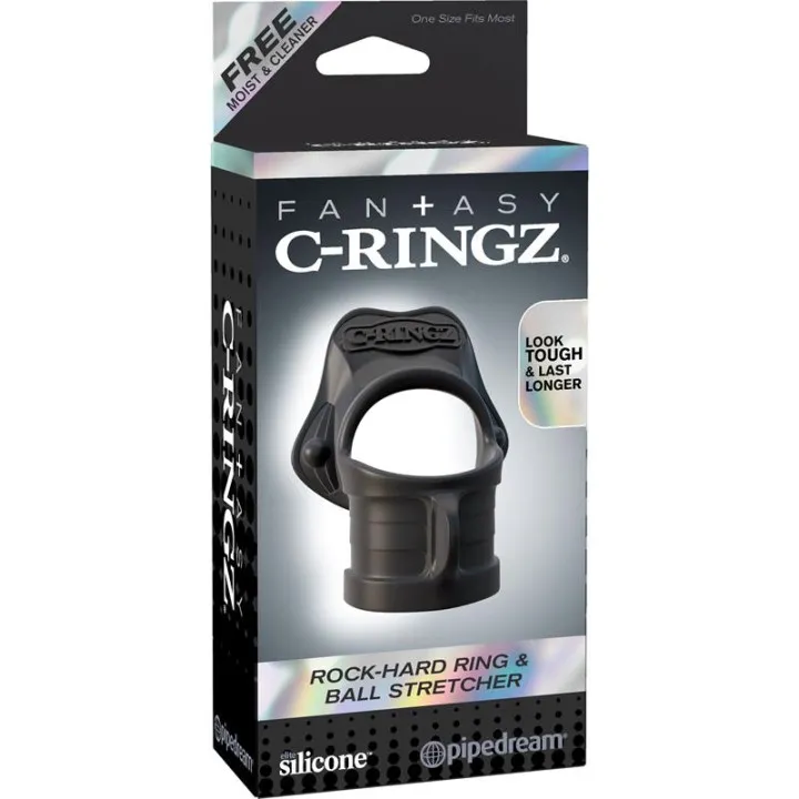 Anillo y Ball Strecher Pesados Color Negro de Fantasy C-Ringz
