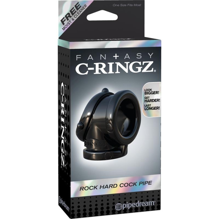 Fantasy C-Ringz Anillo Pesado Cock Pipe Negro | VibraZon