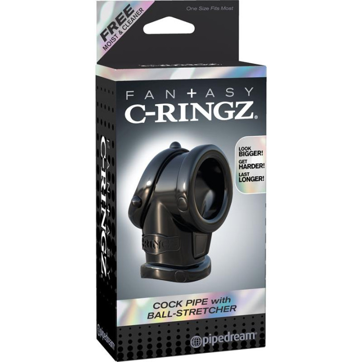 Fantasy C-Ringz Anillo con Ball-Strecher Color Negro | VibraZon