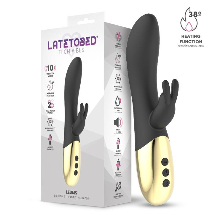 Leums Vibrador Rabbit con Función de Calor Punto G USB Magnético de Latetobed | VibraZon