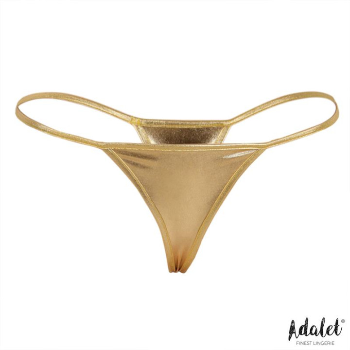 Daphne Tanga Clásico Dorado de Adalet Lingerie | VibraZon