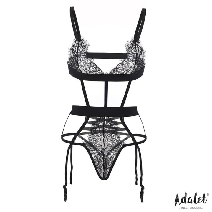 Beatrix Tedy con Liguero y Antifaz Encaje de Adalet Lingerie | VibraZon