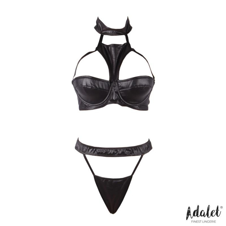 Addis Set Sujetador con Choker y Tanga Alto de Adalet Lingerie | VibraZon