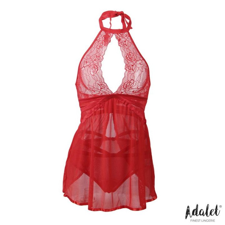 Nova Babydoll y Tanga Rojo de Adalet Lingerie | VibraZon